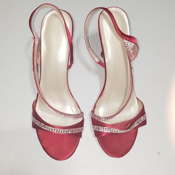 Michaelangelo red bling heels size 9M Yvette - Picture 2 of 7